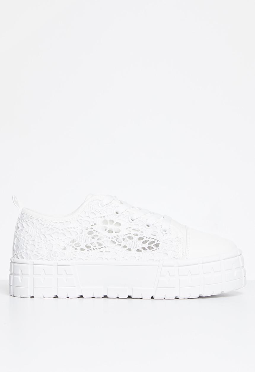 Footwork - Centro flatform lace sneaker - fwl01271 - white