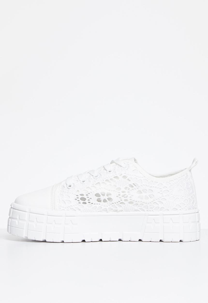 Footwork - Centro flatform lace sneaker - fwl01271 - white