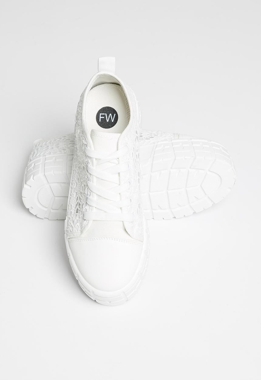 Footwork - Centro flatform lace sneaker - fwl01271 - white