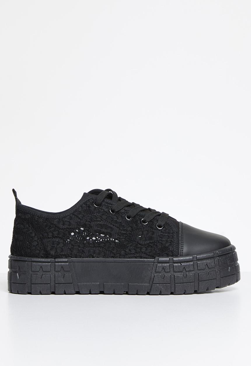 Footwork - Centro flatform lace sneaker - fwl01271 - black