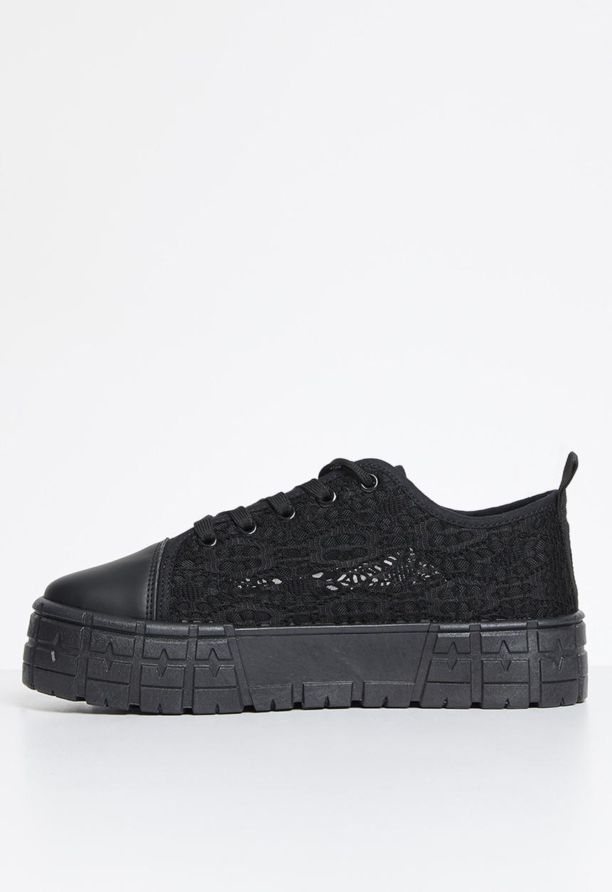 Footwork - Centro flatform lace sneaker - fwl01271 - black