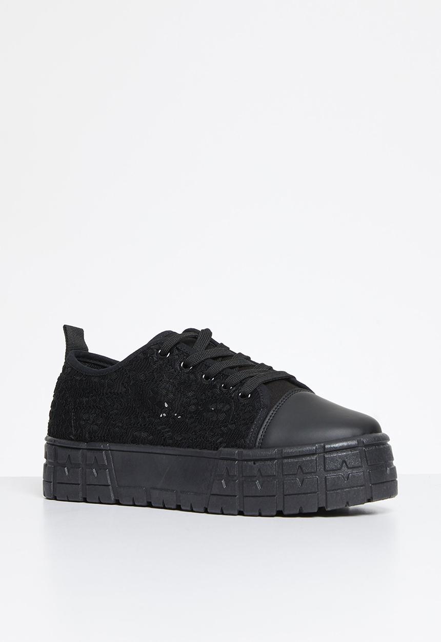 Footwork - Centro flatform lace sneaker - fwl01271 - black