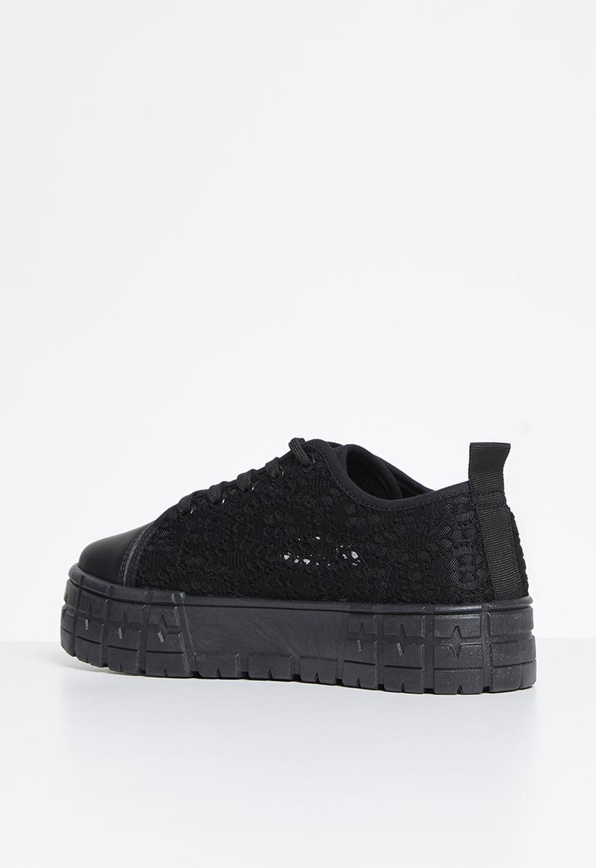 Footwork - Centro flatform lace sneaker - fwl01271 - black