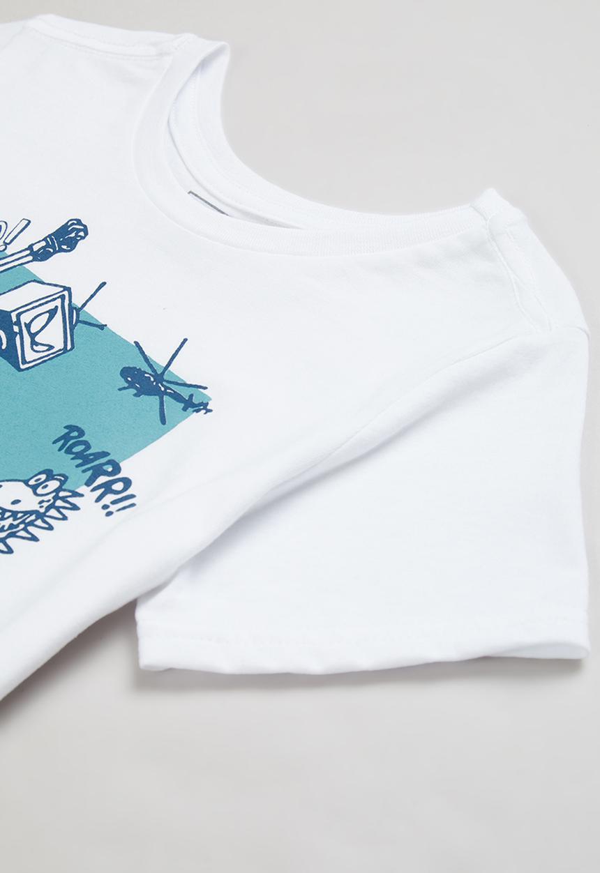 Pop Candy - Printed short sleeve graphic tee - white
