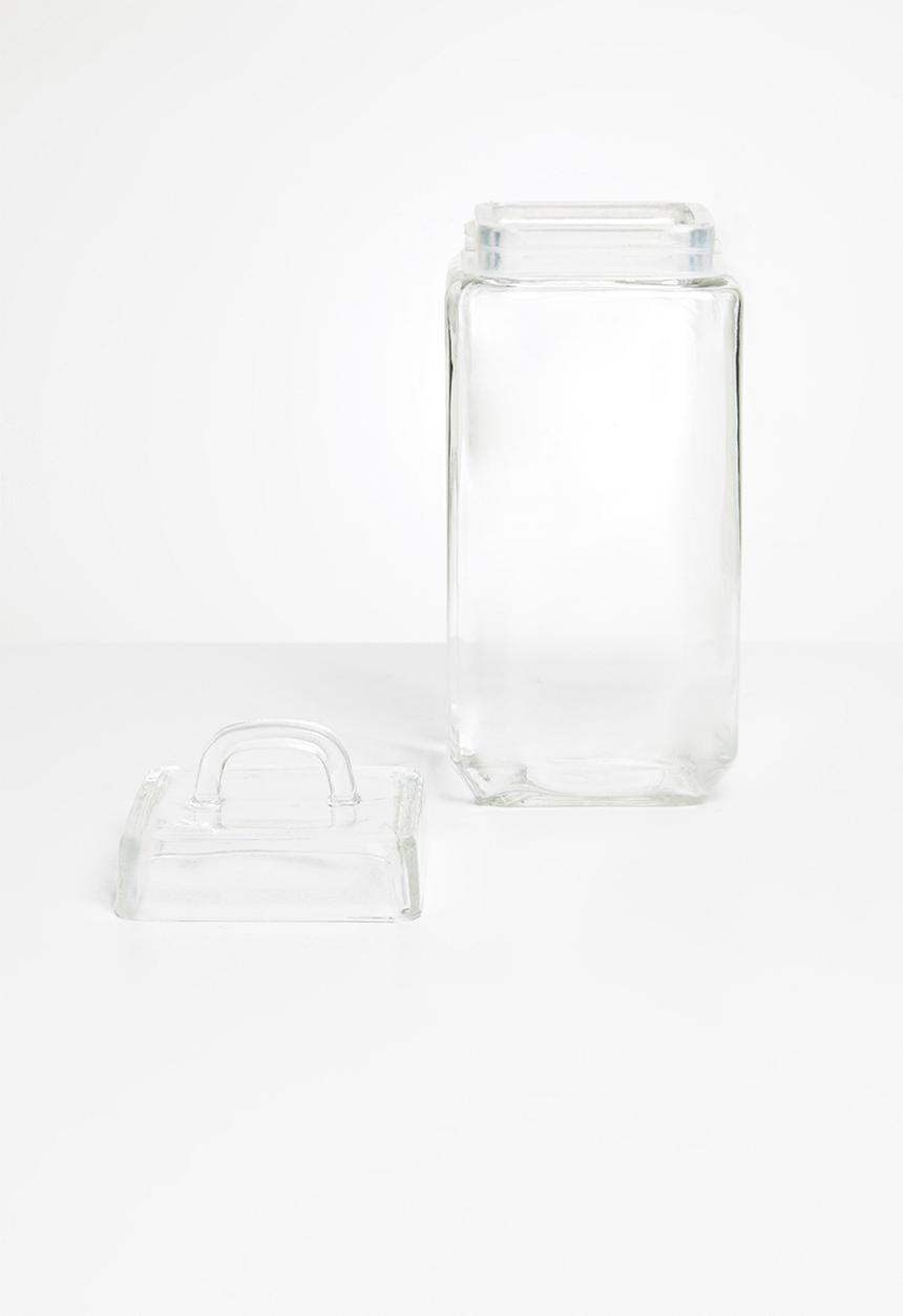 Sixth Floor - Azula square glass canister - 2.4 litre