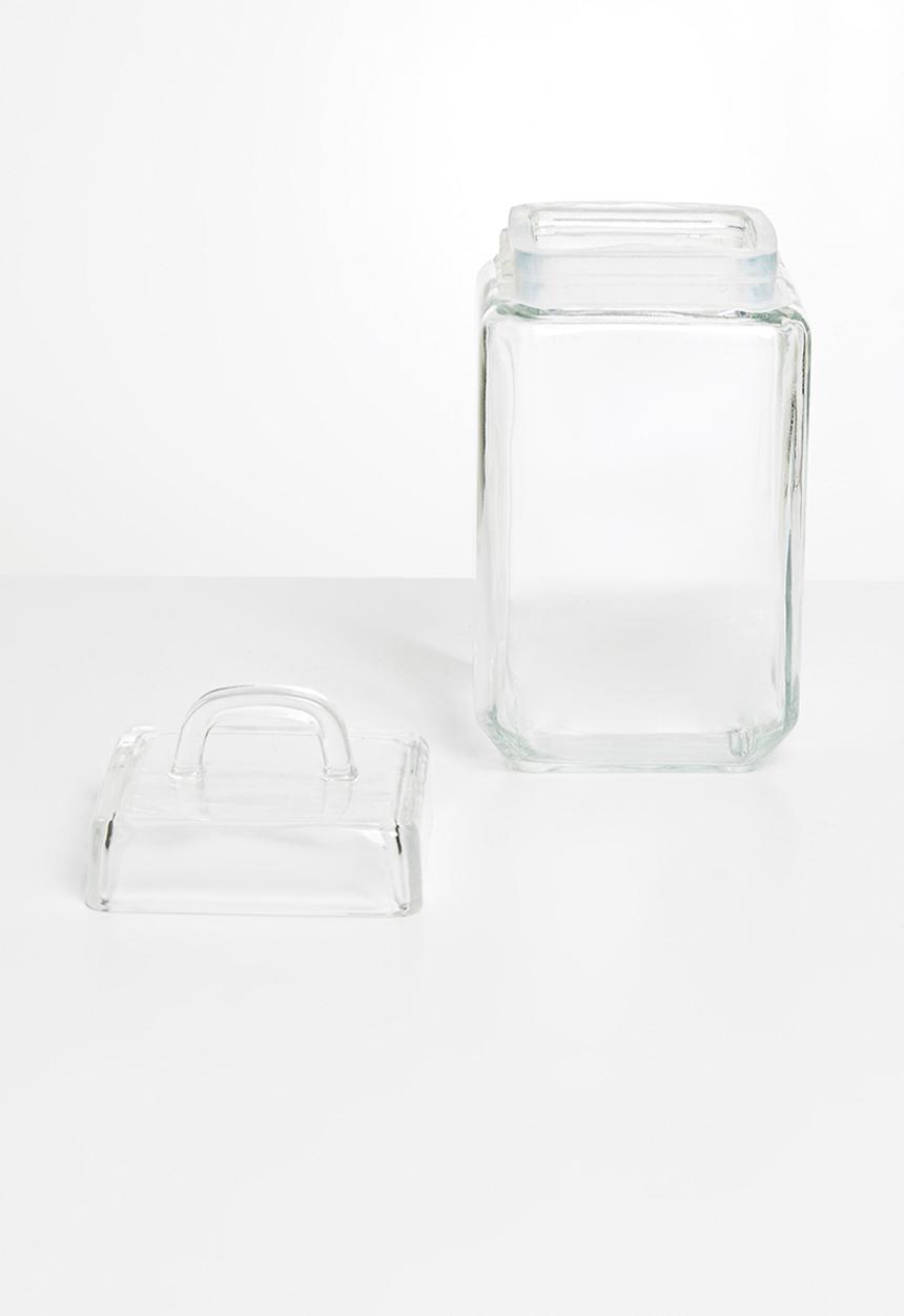 Sixth Floor - Azula square glass canister - 1.6 litre