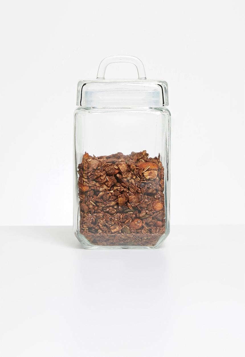 Sixth Floor - Azula square glass canister - 1.6 litre