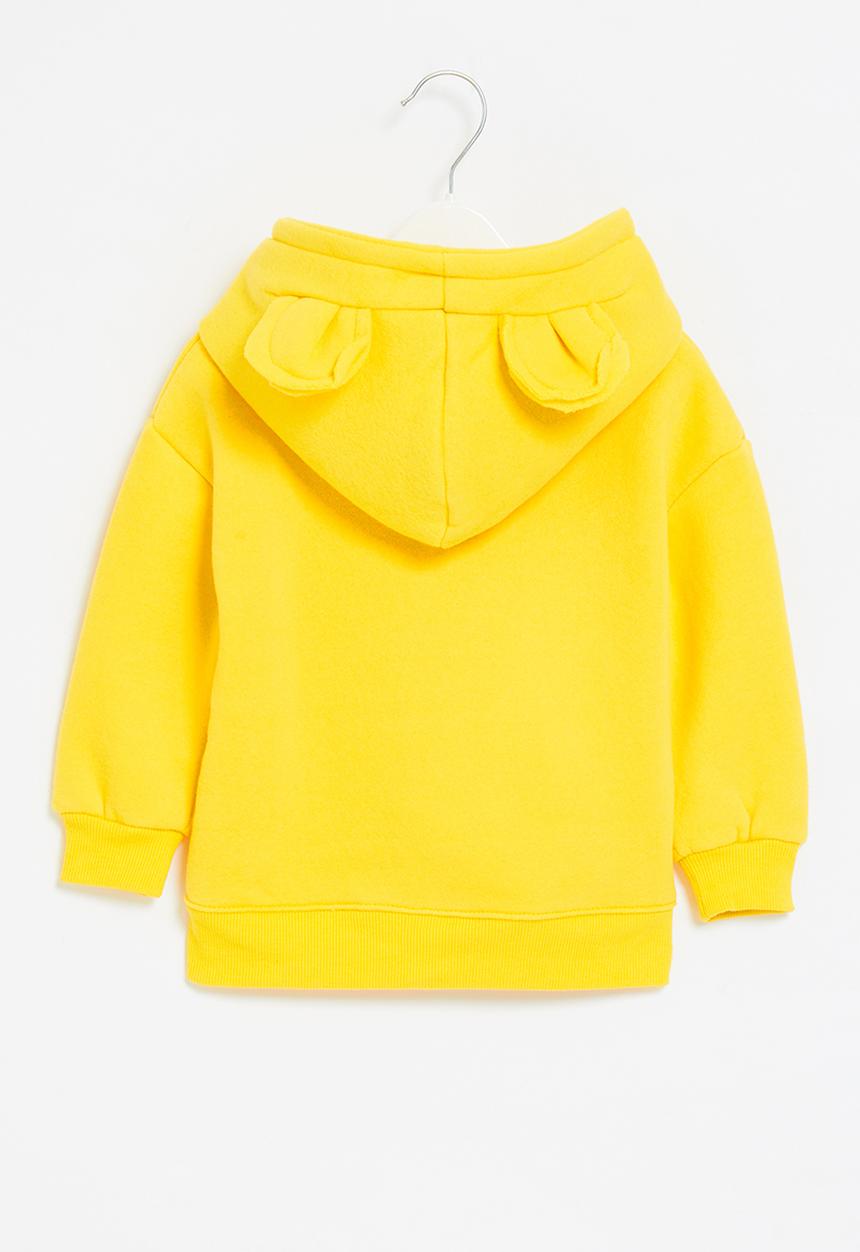 Pop Candy - Girls hoodie with ears - yellow