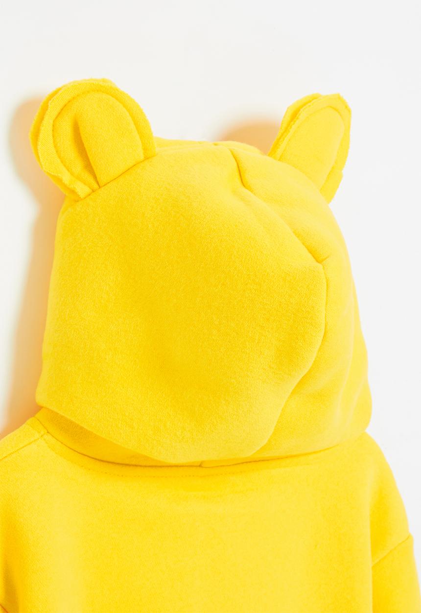 Pop Candy - Girls hoodie with ears - yellow