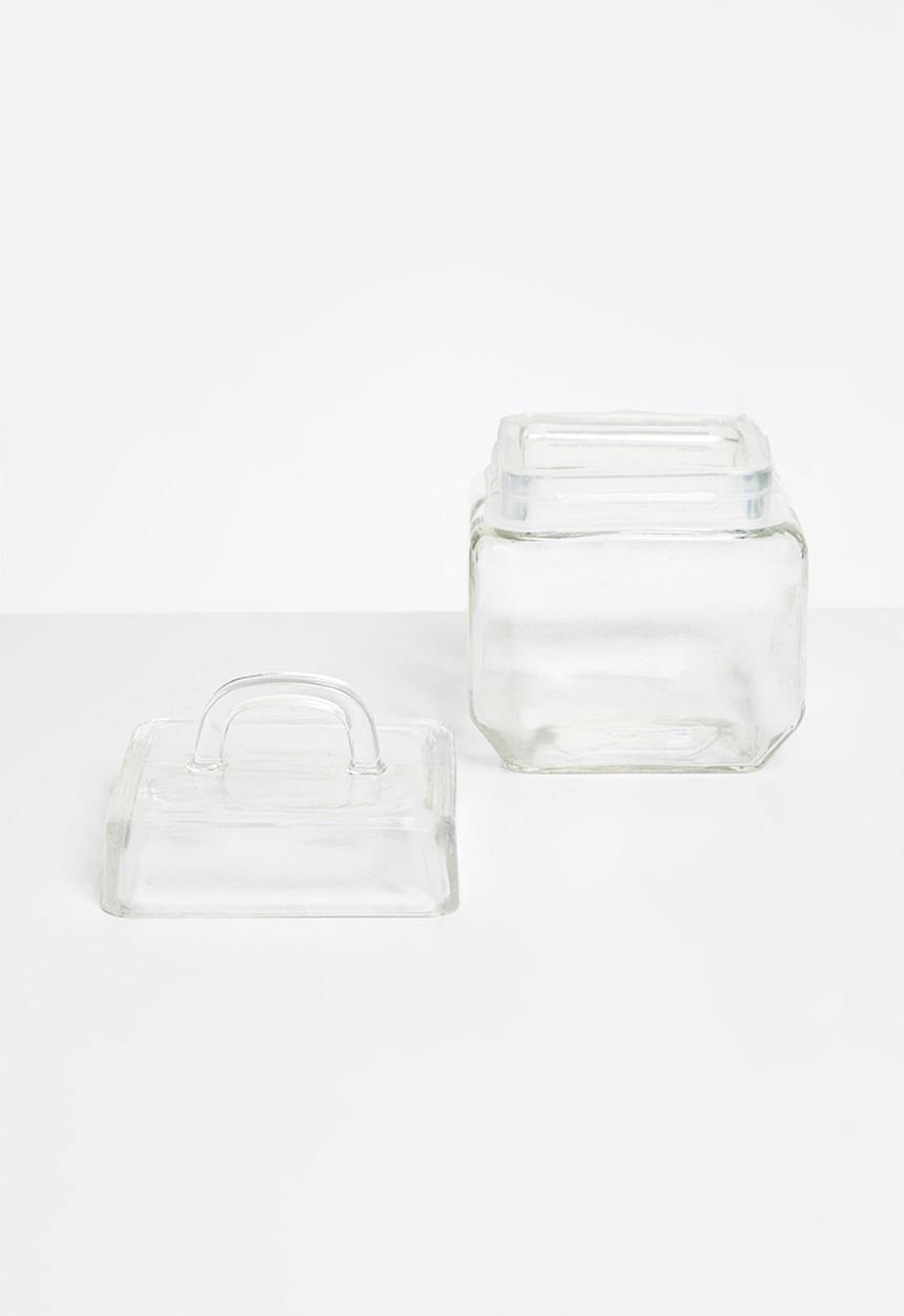 Sixth Floor - Azula square glass canister set of 3 - 900ml 