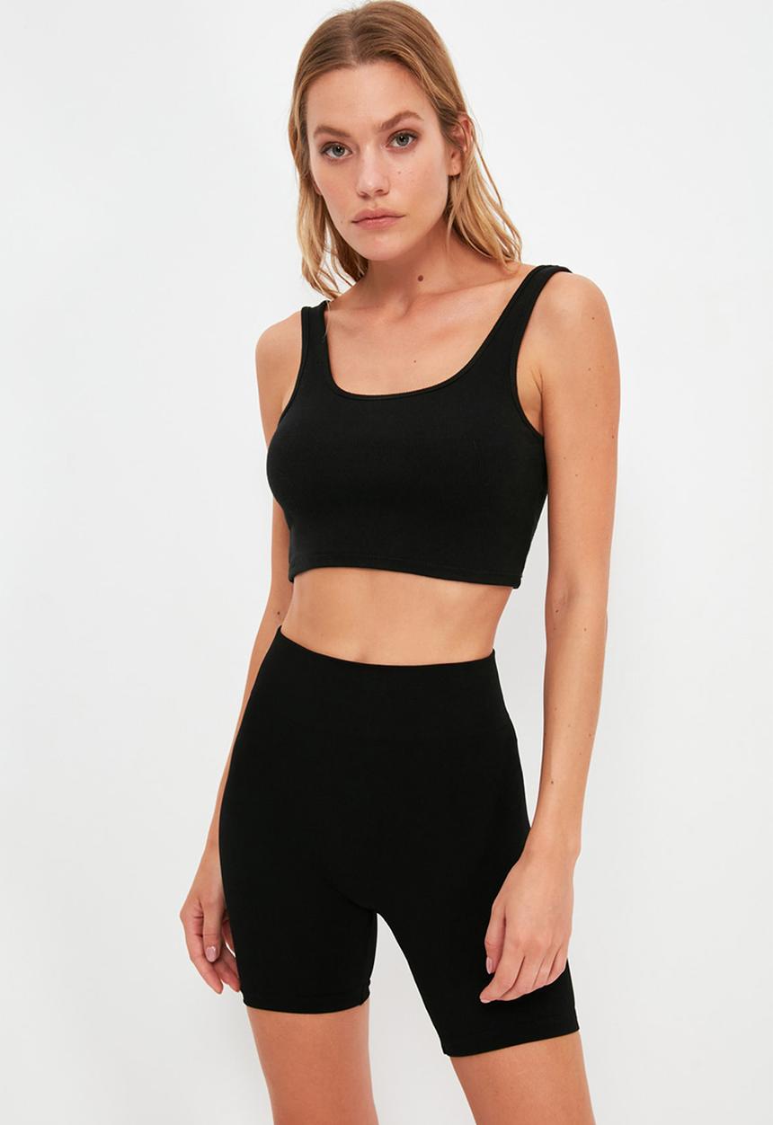 Trendyol - Knitted bermuda shorts  - black