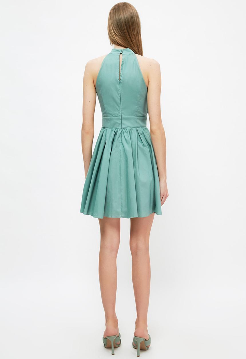 Trendyol - Halter neck ruffle dress  - mint