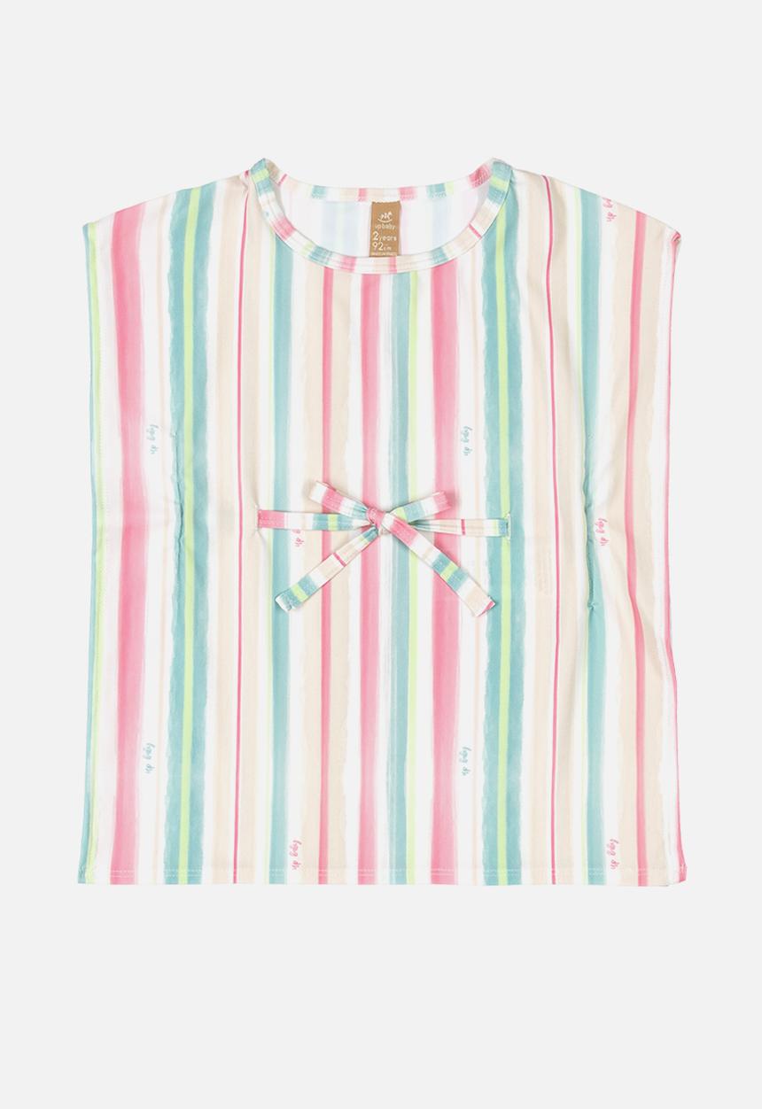 UP Baby - Stripe beach cover up - pink & green