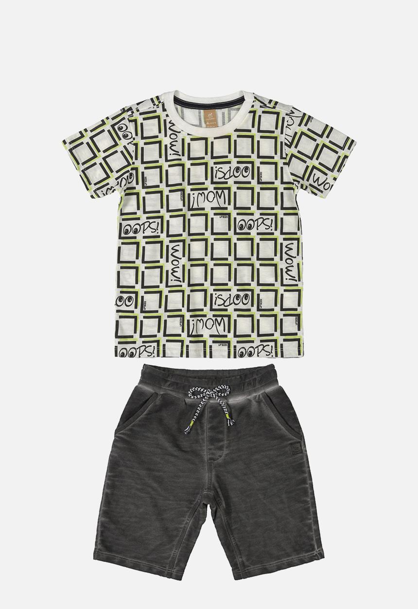 UP Baby - Single jersey T-shirt and sweat bermuda - multi 