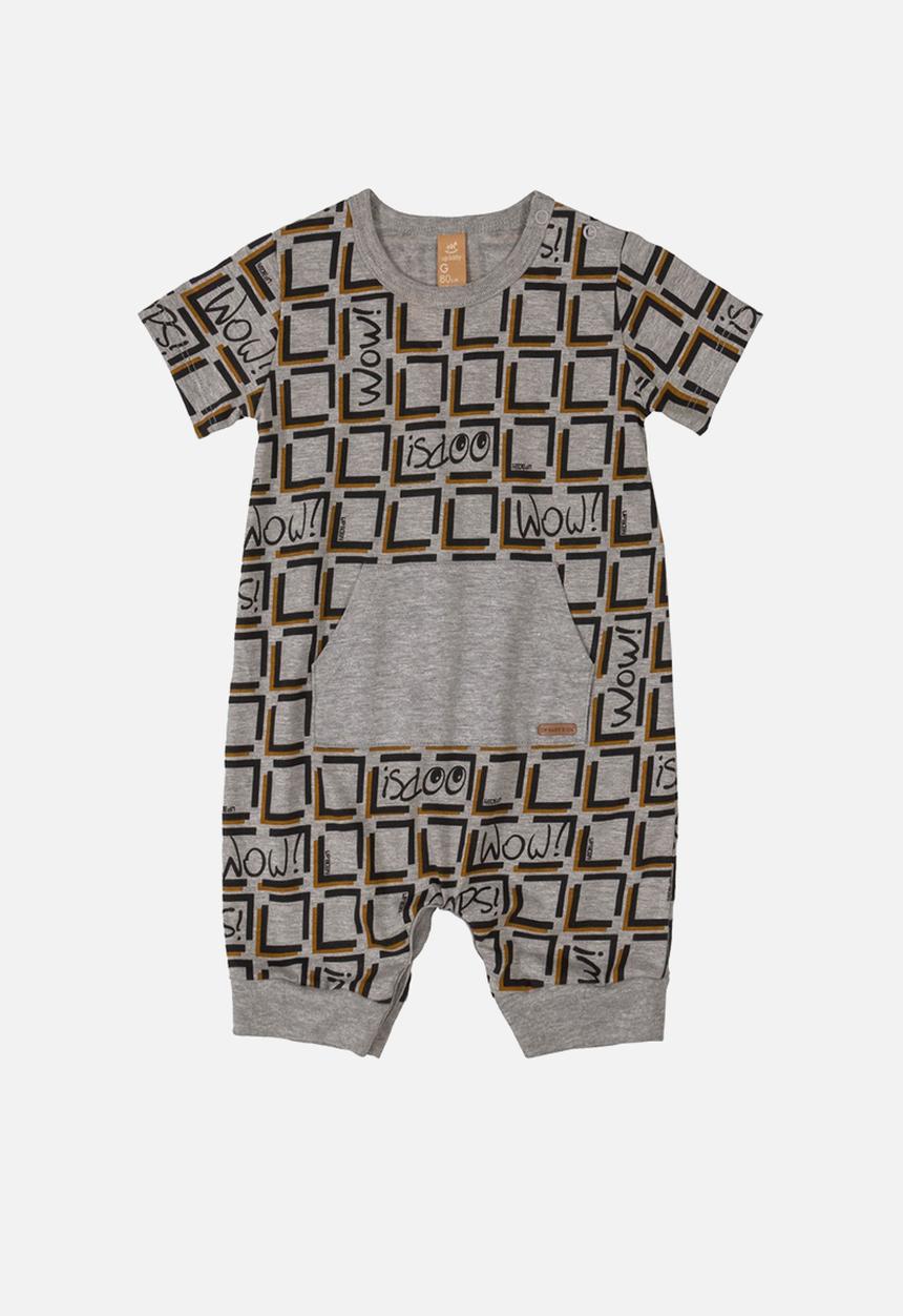 UP Baby - Single jersey romper - grey
