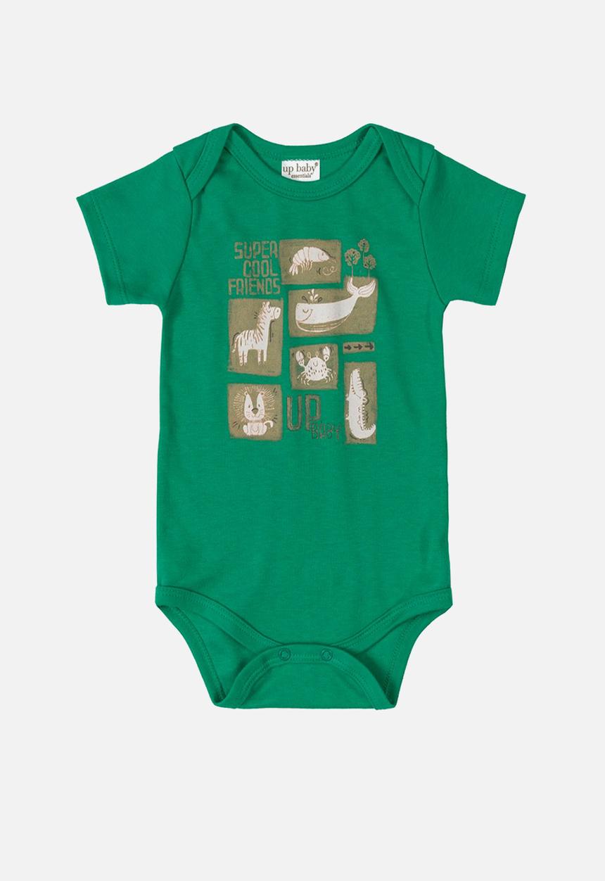 UP Baby - Printed bodysuit - green