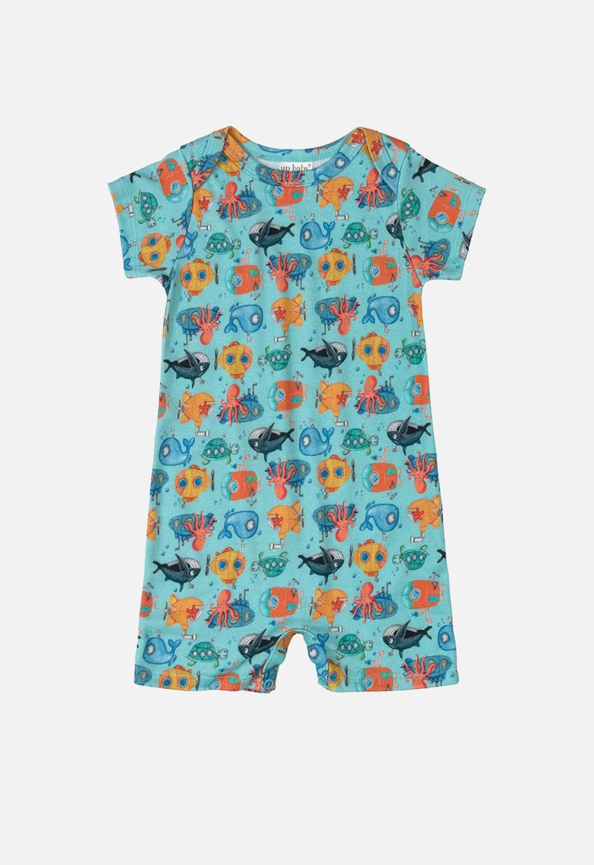 UP Baby - Printed romper - green