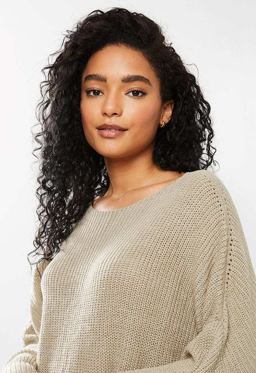 dailyfriday - Slouchy jumper - stone