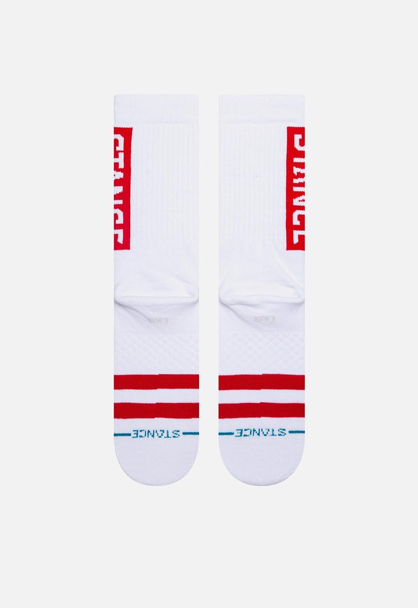 Stance Socks - Og socks - white & red
