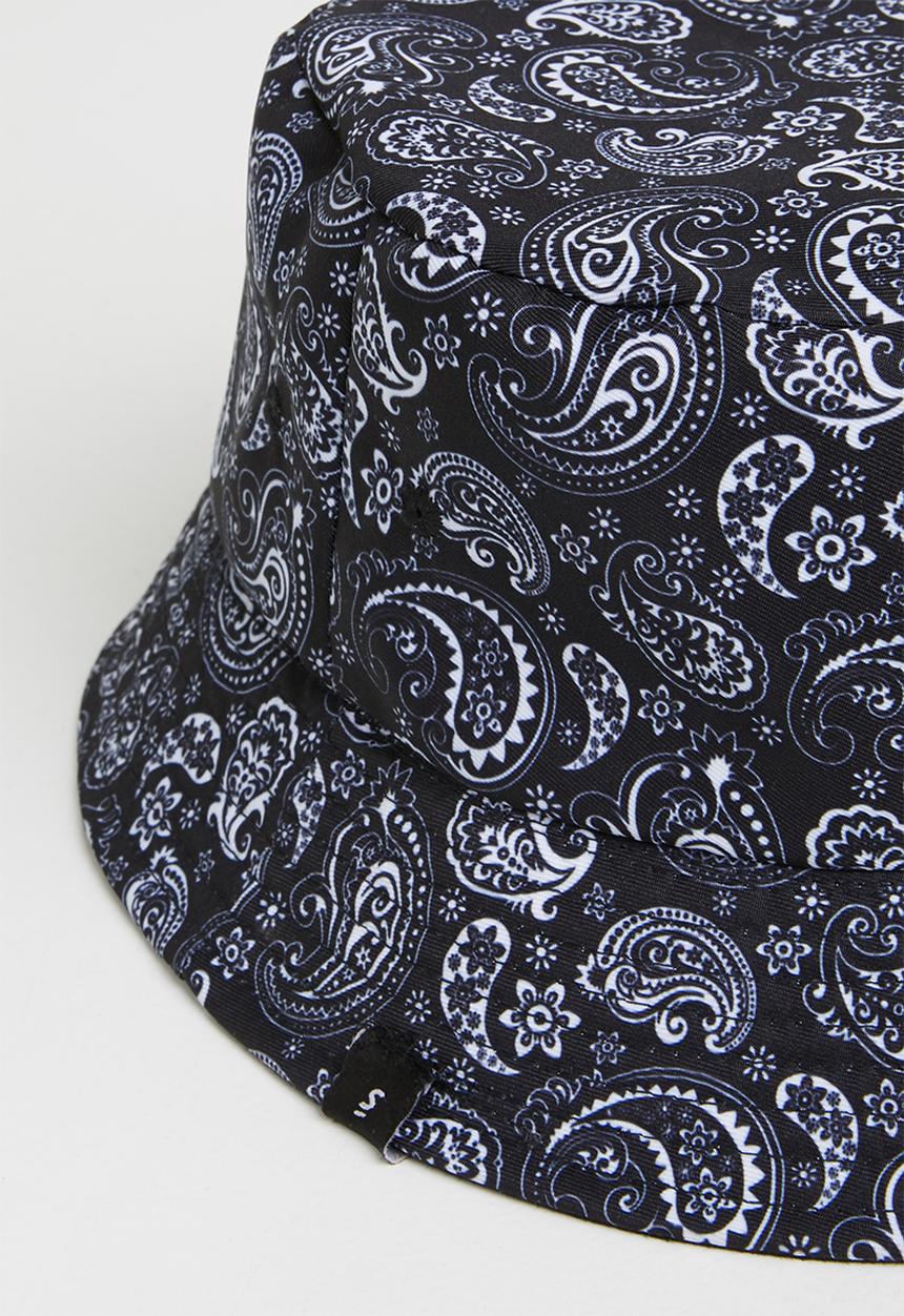 Superbalist - Reversible bandana bucket hat - black