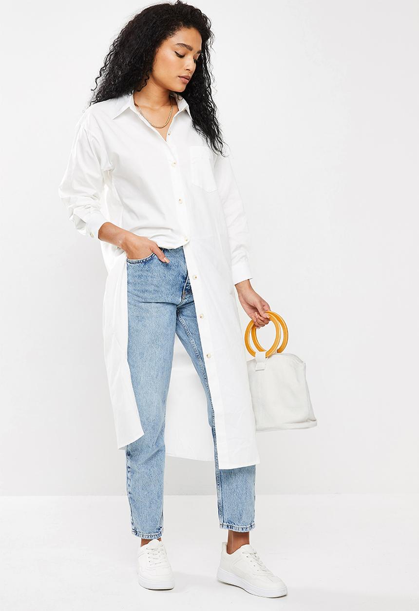 STYLE REPUBLIC - Maxi shirt dress - white