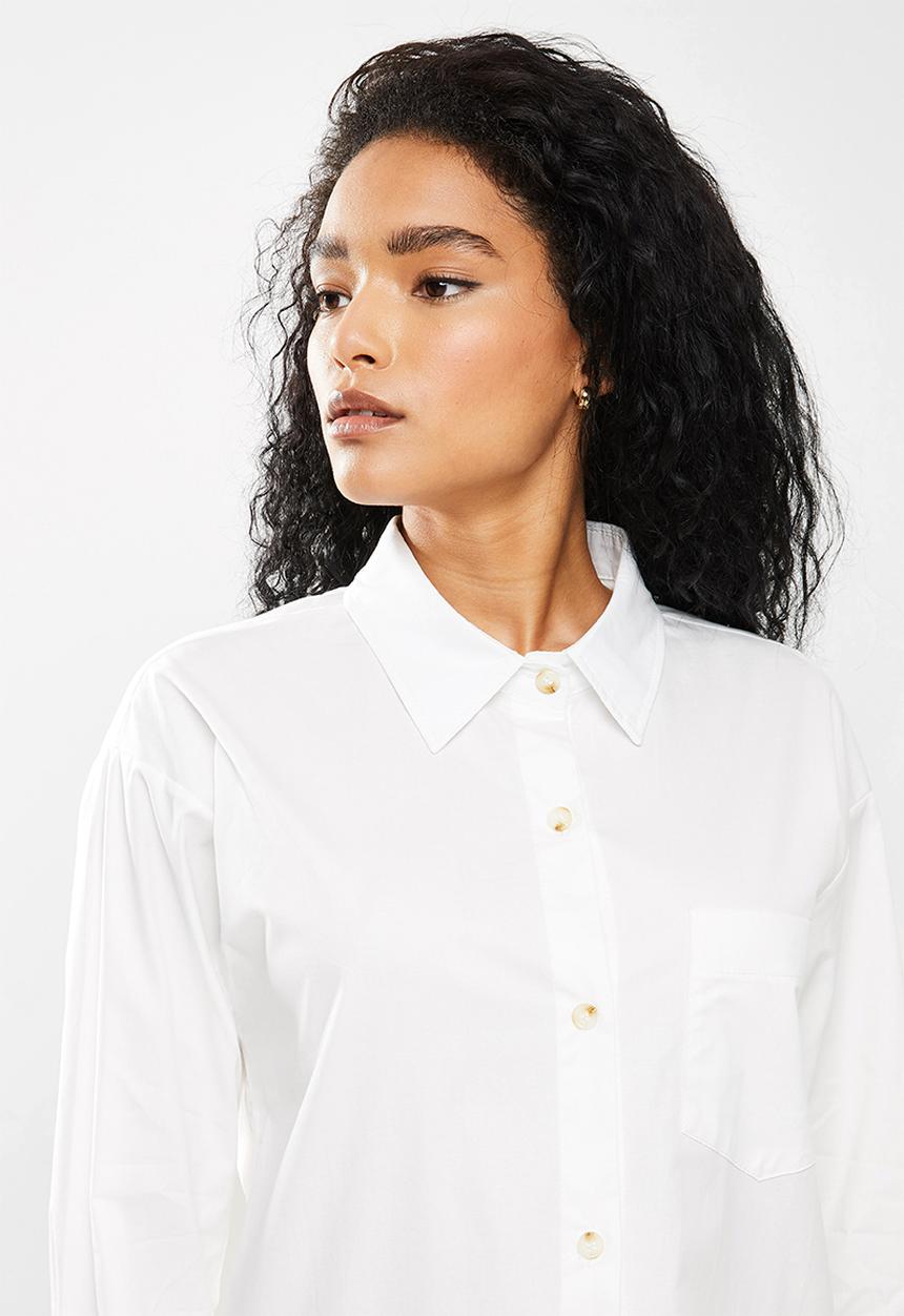 STYLE REPUBLIC - Maxi shirt dress - white