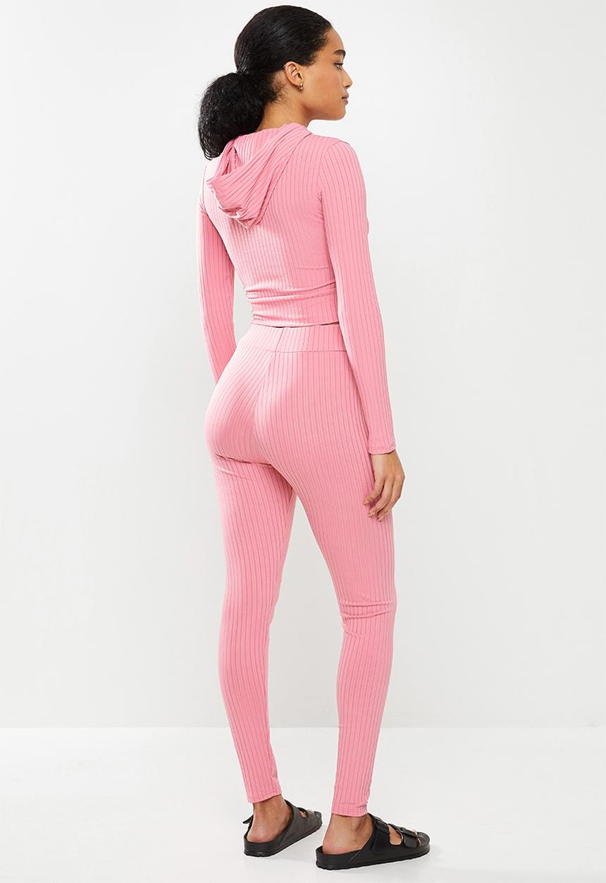 STYLE REPUBLIC - Crop hoodie & track pants set - pale pink