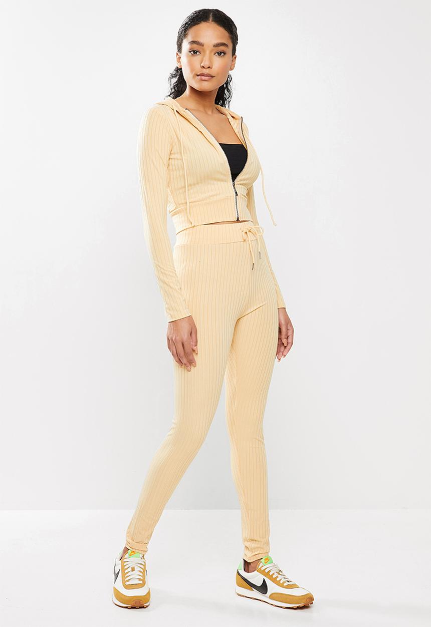 STYLE REPUBLIC - Crop hoodie & track pants set - cream