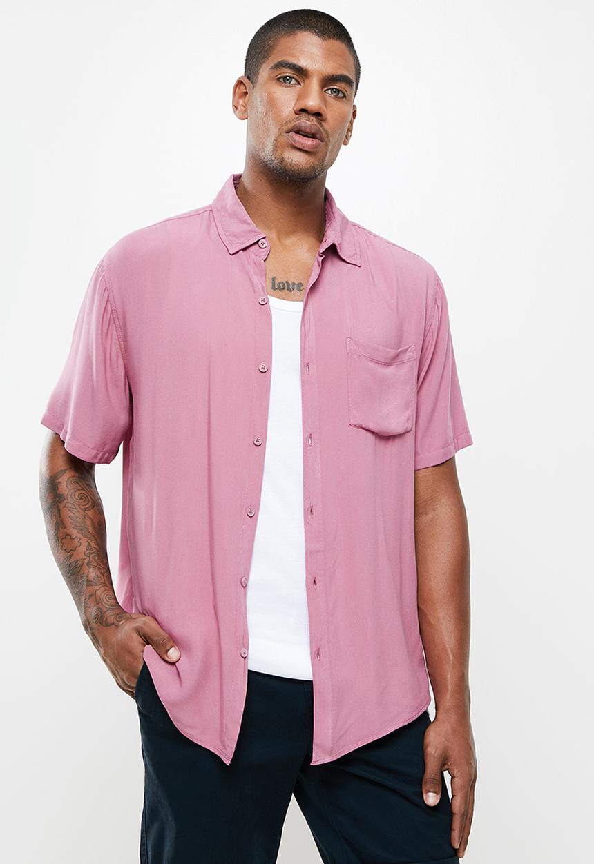 Cotton On - Cuban short sleeve shirt - washed rose