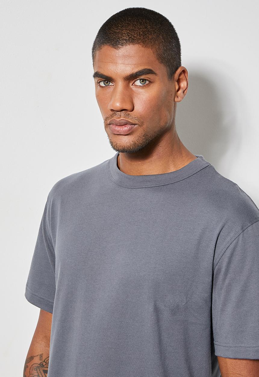 Superbalist - Aaron relaxed fit crew tee - dark grey