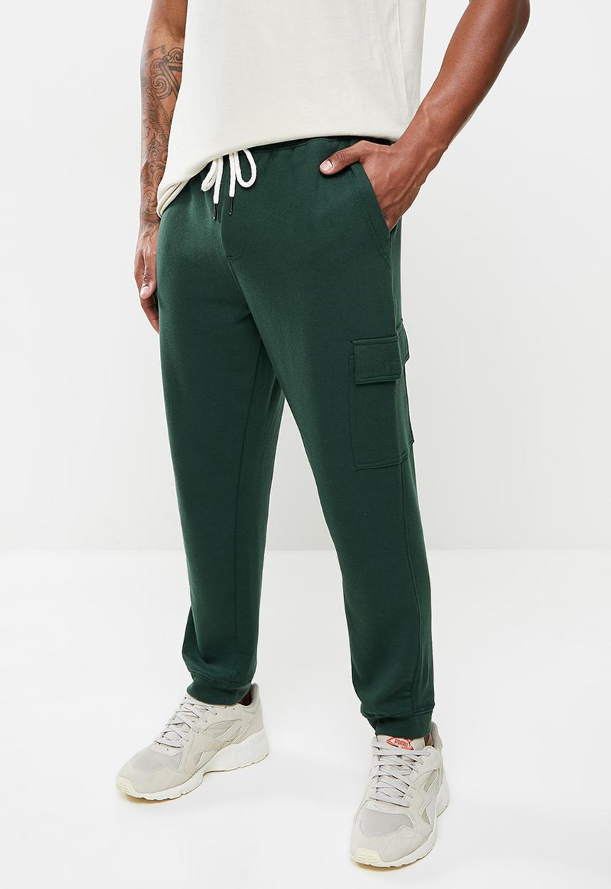 Cotton On - Trippy slim cargo trackie - varsity green