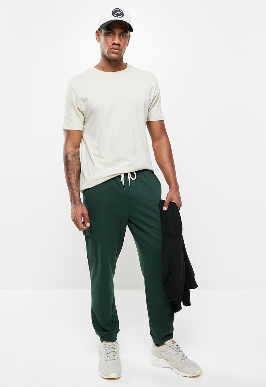 Cotton On - Trippy slim cargo trackie - varsity green