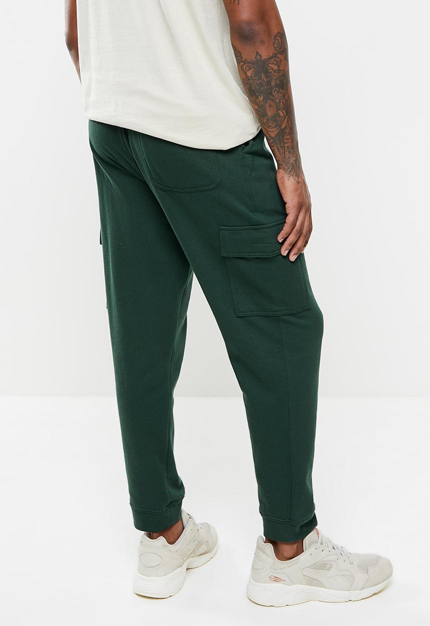 Cotton On - Trippy slim cargo trackie - varsity green