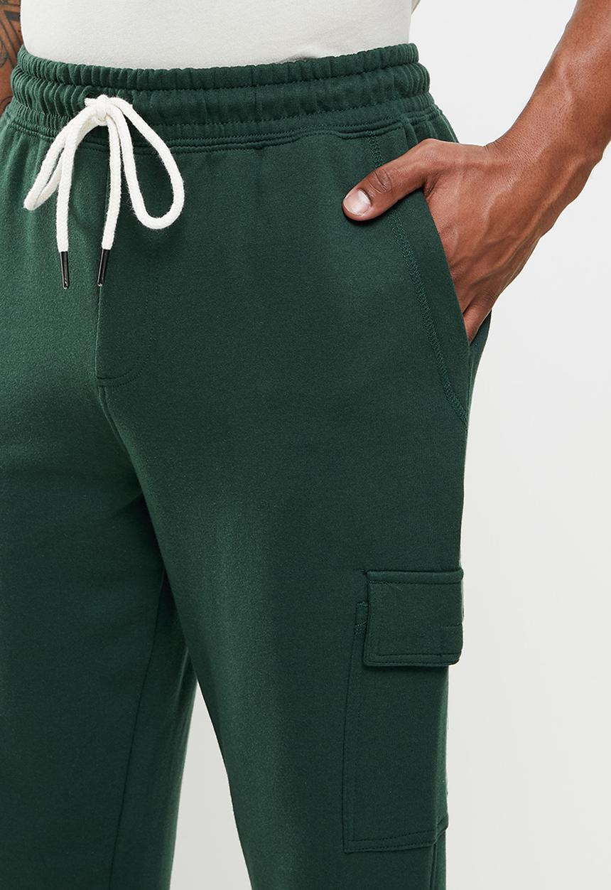 Cotton On - Trippy slim cargo trackie - varsity green