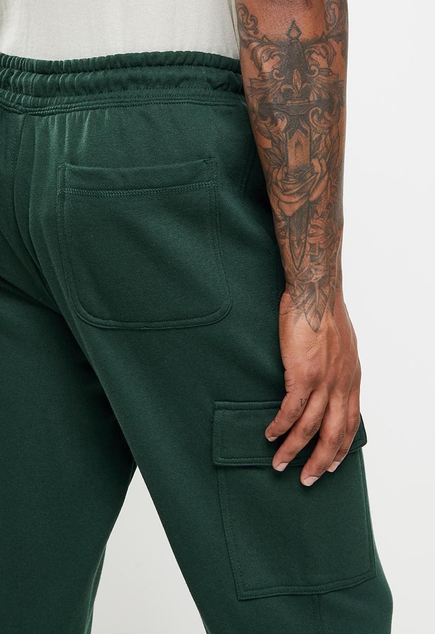 Cotton On - Trippy slim cargo trackie - varsity green