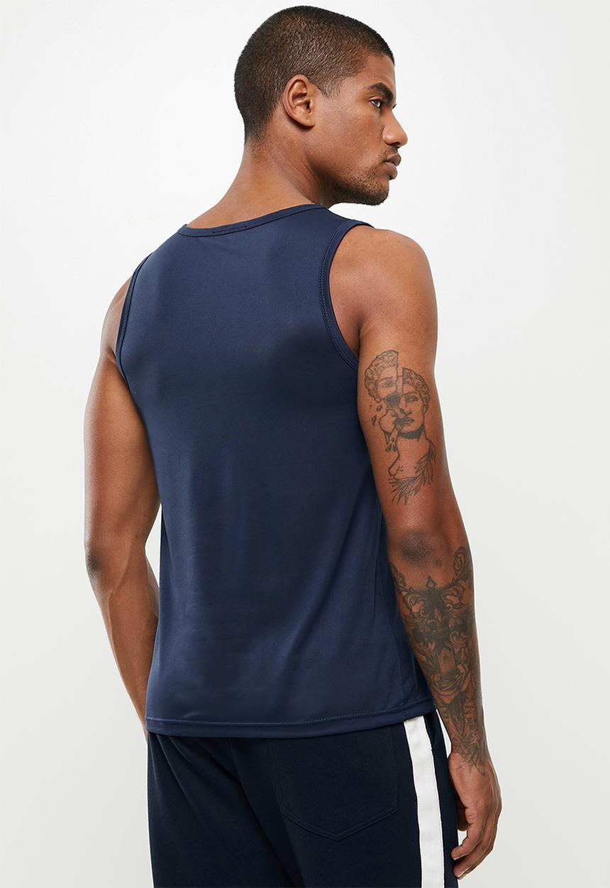 basicthread - Slim fit vest - navy 
