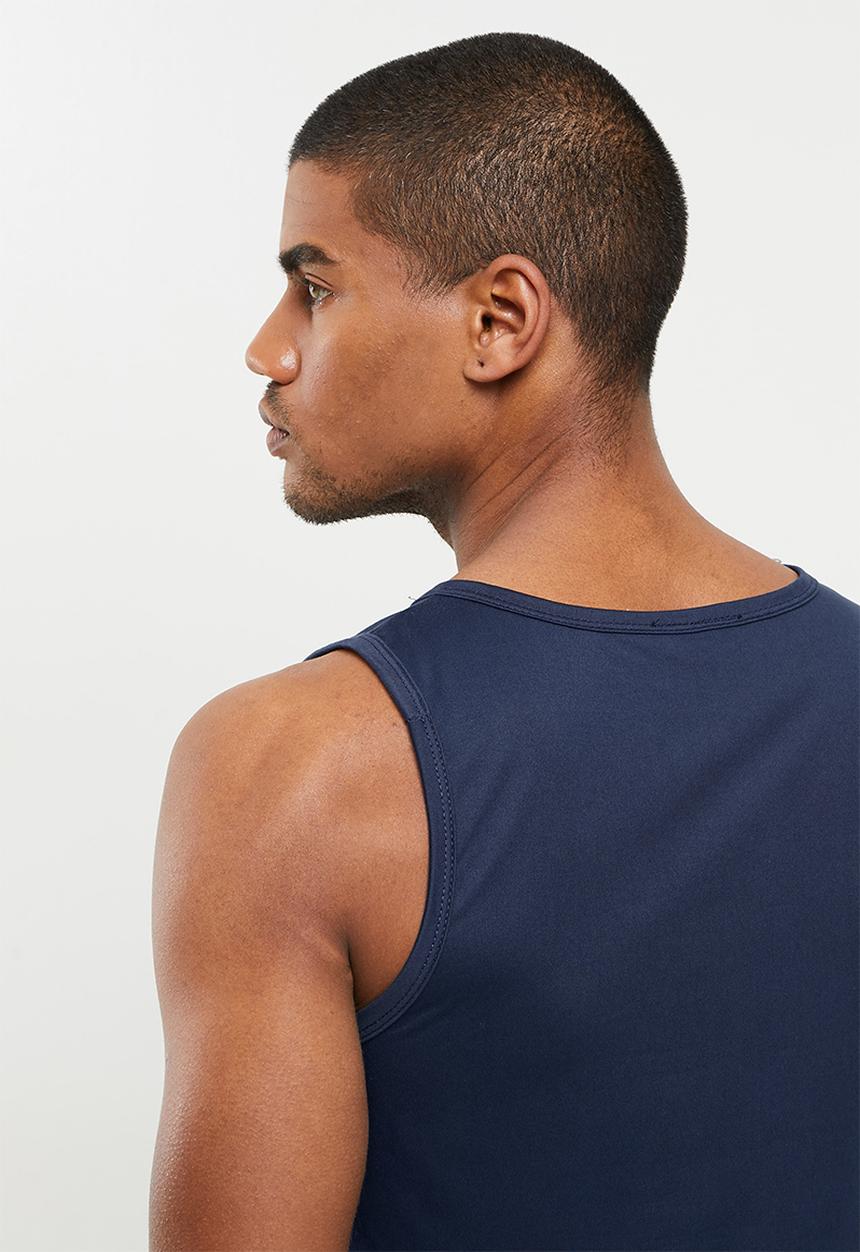 basicthread - Slim fit vest - navy 