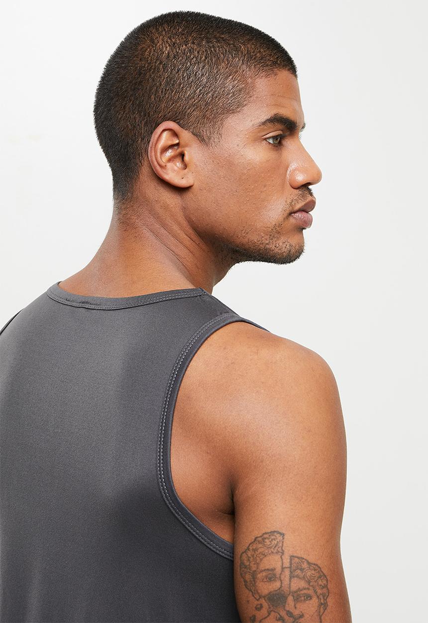 basicthread - Slim fit vest - dark grey