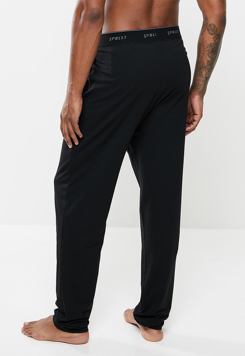 Superbalist - 2-pack knit slim lounge pant - black & grey