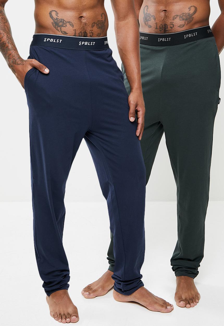 Superbalist - 2-pack knit slim lounge pant - multi