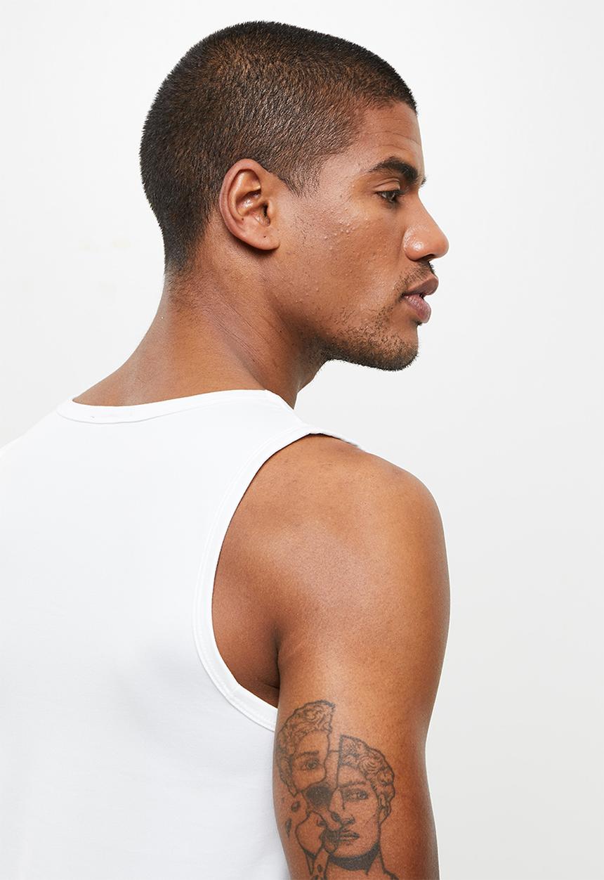 basicthread - Slim fit vest - white 