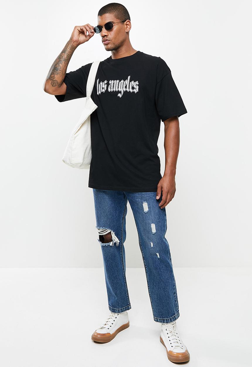 Factorie - Oversized graphic T-shirt - black