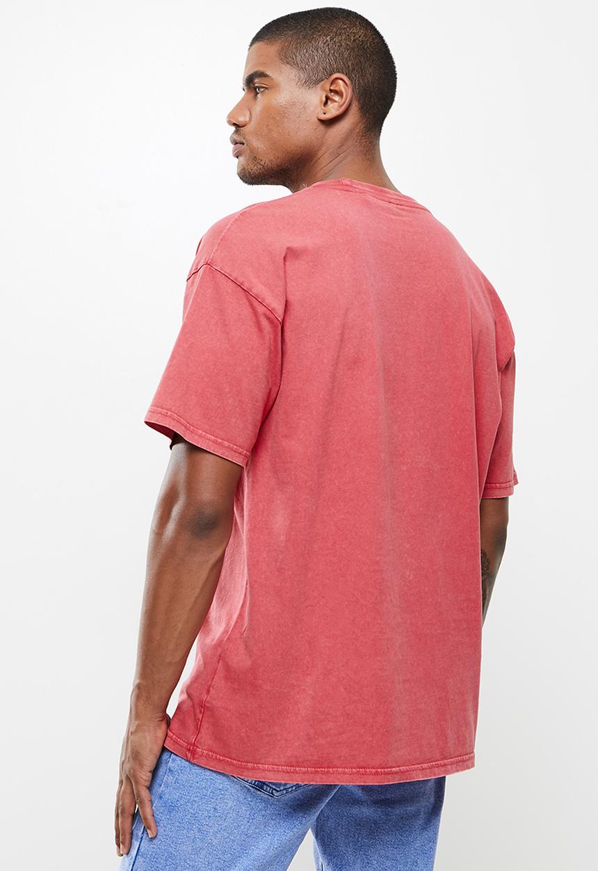 Factorie - Oversized graphic T-shirt - red
