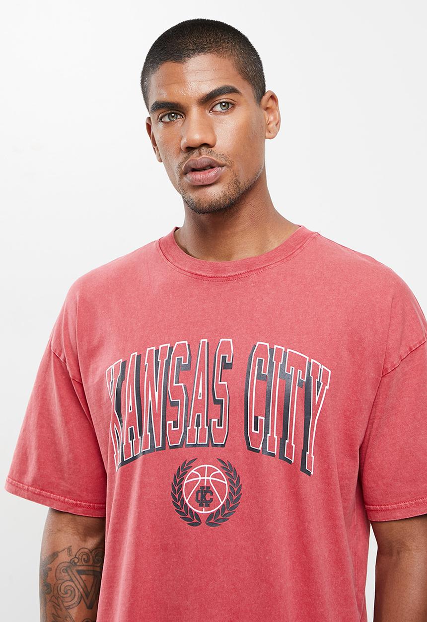 Factorie - Oversized graphic T-shirt - red