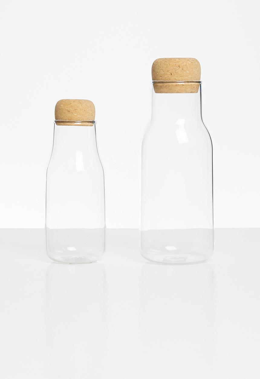 Sixth Floor - Akira cork glass oil & vinegar set - 700ml & 400ml