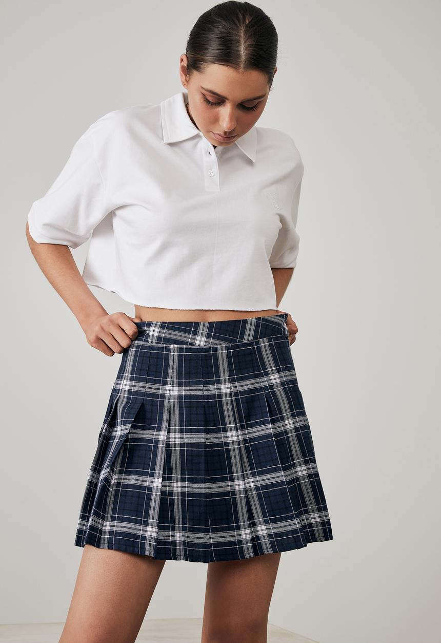 Factorie - Pleated skirt - navy 