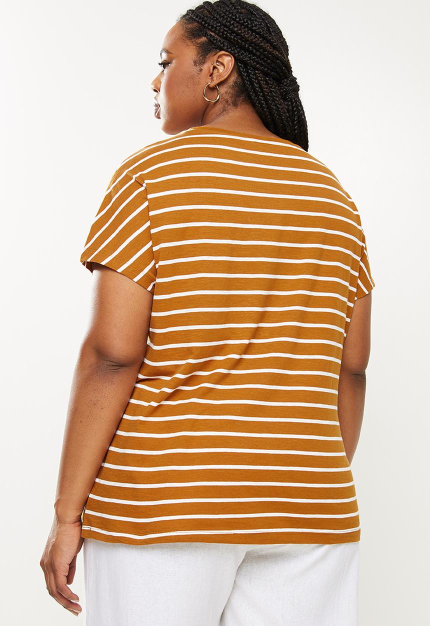 Violeta by Mango - Plus T-shirt maiz - burnt orange