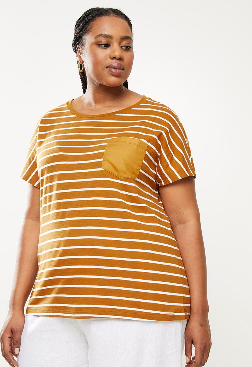 Violeta by Mango - Plus T-shirt maiz - burnt orange