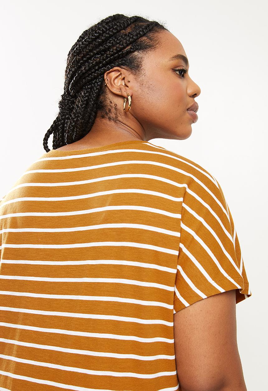 Violeta by Mango - Plus T-shirt maiz - burnt orange
