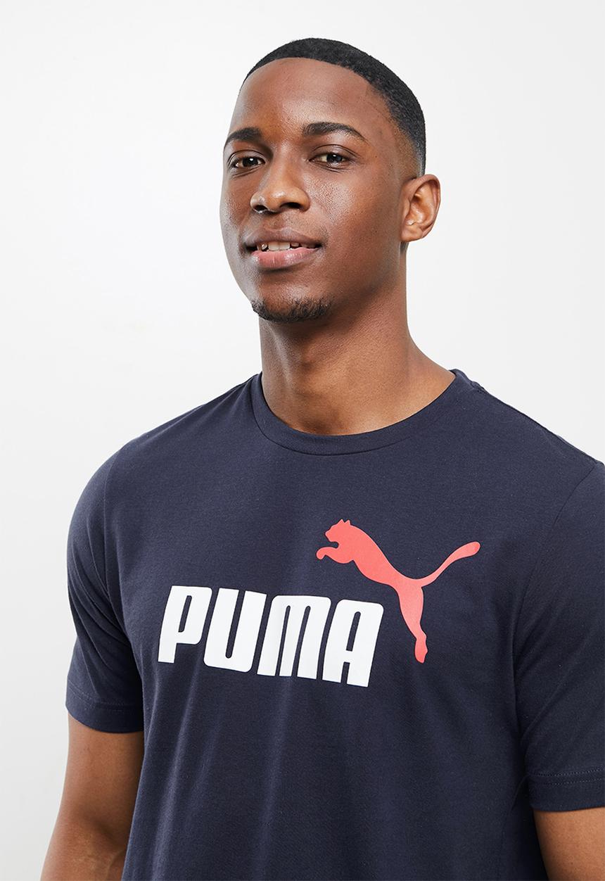 PUMA - Ess+ 2 col logo tee - navy 